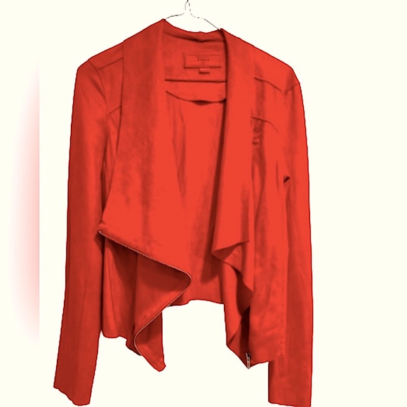 Blank NYC Faux Suede Jacket in Red, Size XS - Picture 5 of 6